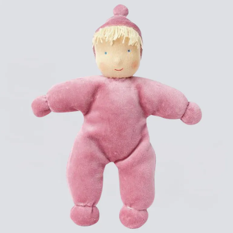 Waldorfpuppe Lolo rose - 21 cm