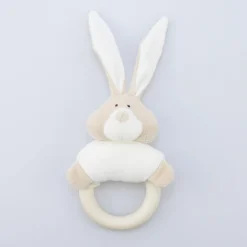 Wooly Organic Rassel Hase mit Holzring