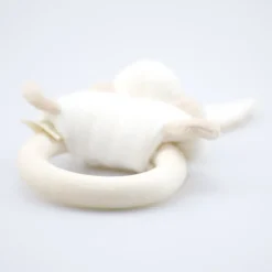 Wooly Organic Rassel Hase mit Holzring