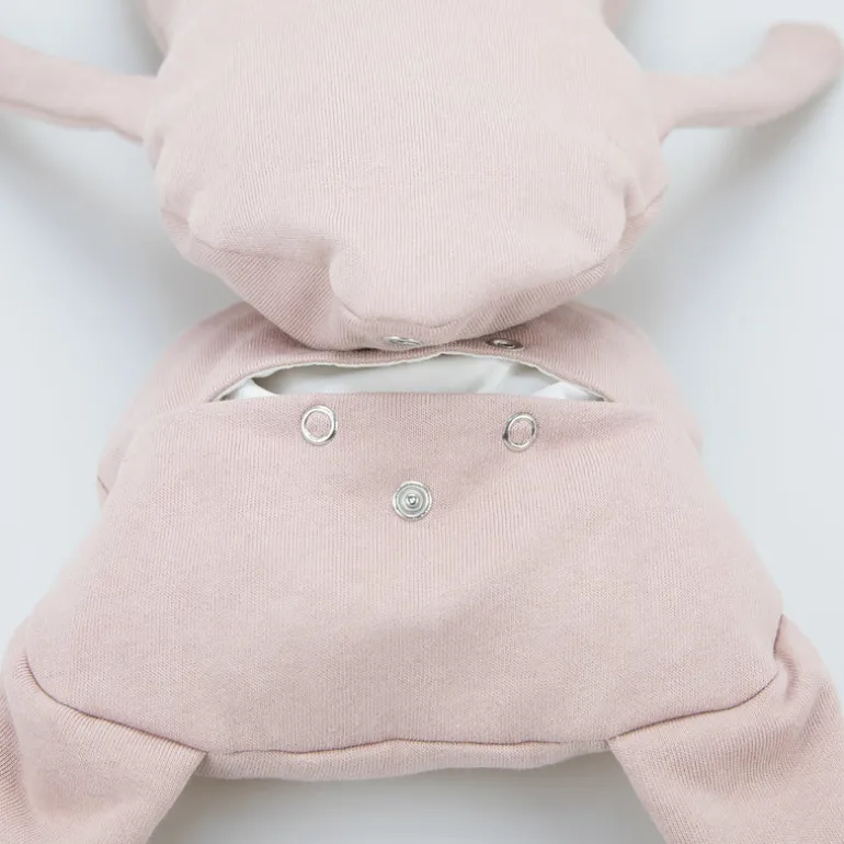 Wooly Organic Riesen-Kuscheltier Katze rosa mit Rucksack